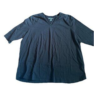 Ulla Popken 100% COTTON Black Top ~ 32/34 Women's Plus
